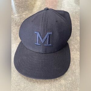 Vintage UM University Of Michigan Baseball Hat 7 1/4 Size, Dark M, New Era Brand